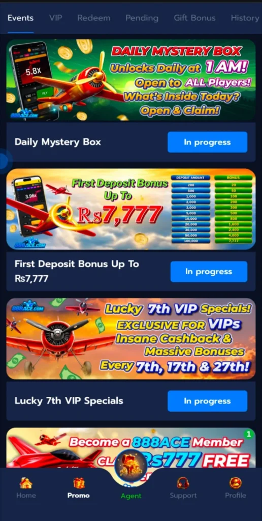 888ACE Game Event Page image