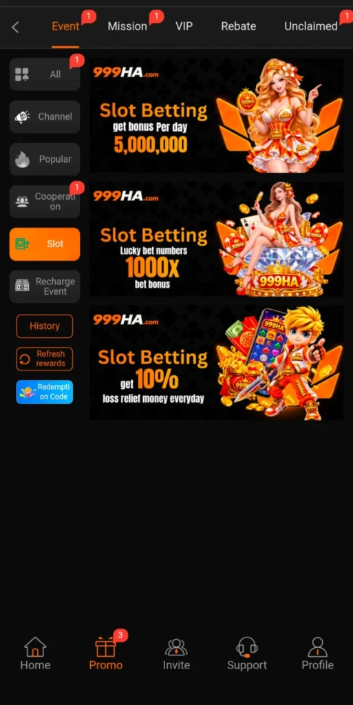 999HA Game bonus screen short