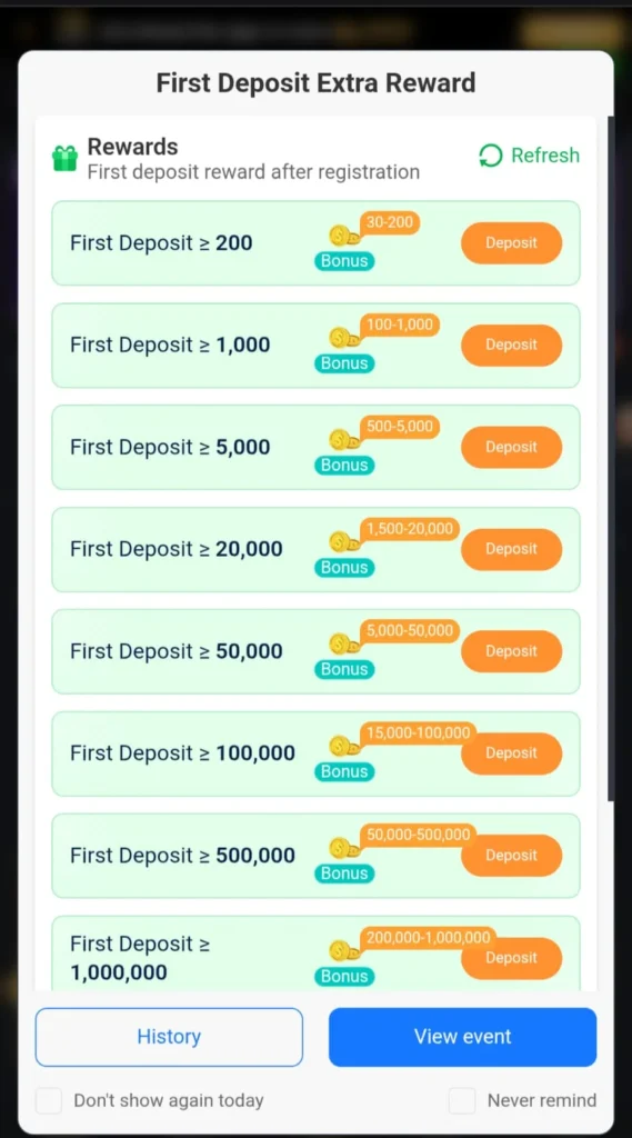 CB777 Game deposit and get reward image